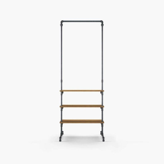 SUSAN freistehender Kleiderständer mit Regalen