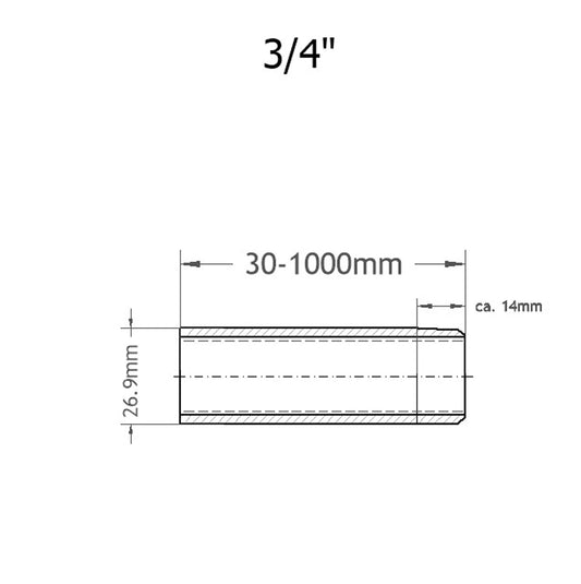 Anschweissnippel Skizze