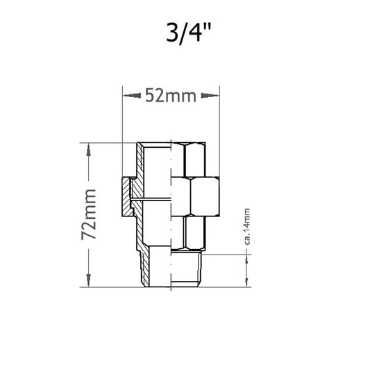 Verschraubung IGAG 3/4 Zoll