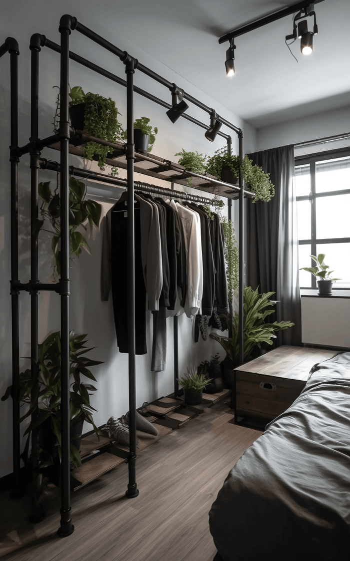 Industriële Chic: De Metalen Buis-Trend in Garderobeontwerp