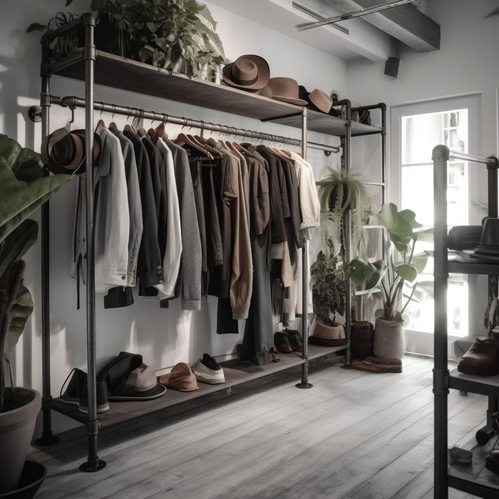 Moeiteloze Elegantie: Til Uw Garderobe naar een Hoger Niveau met Metalen Buisgarderobstangen