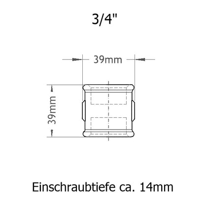 Muffe ¾ Zoll