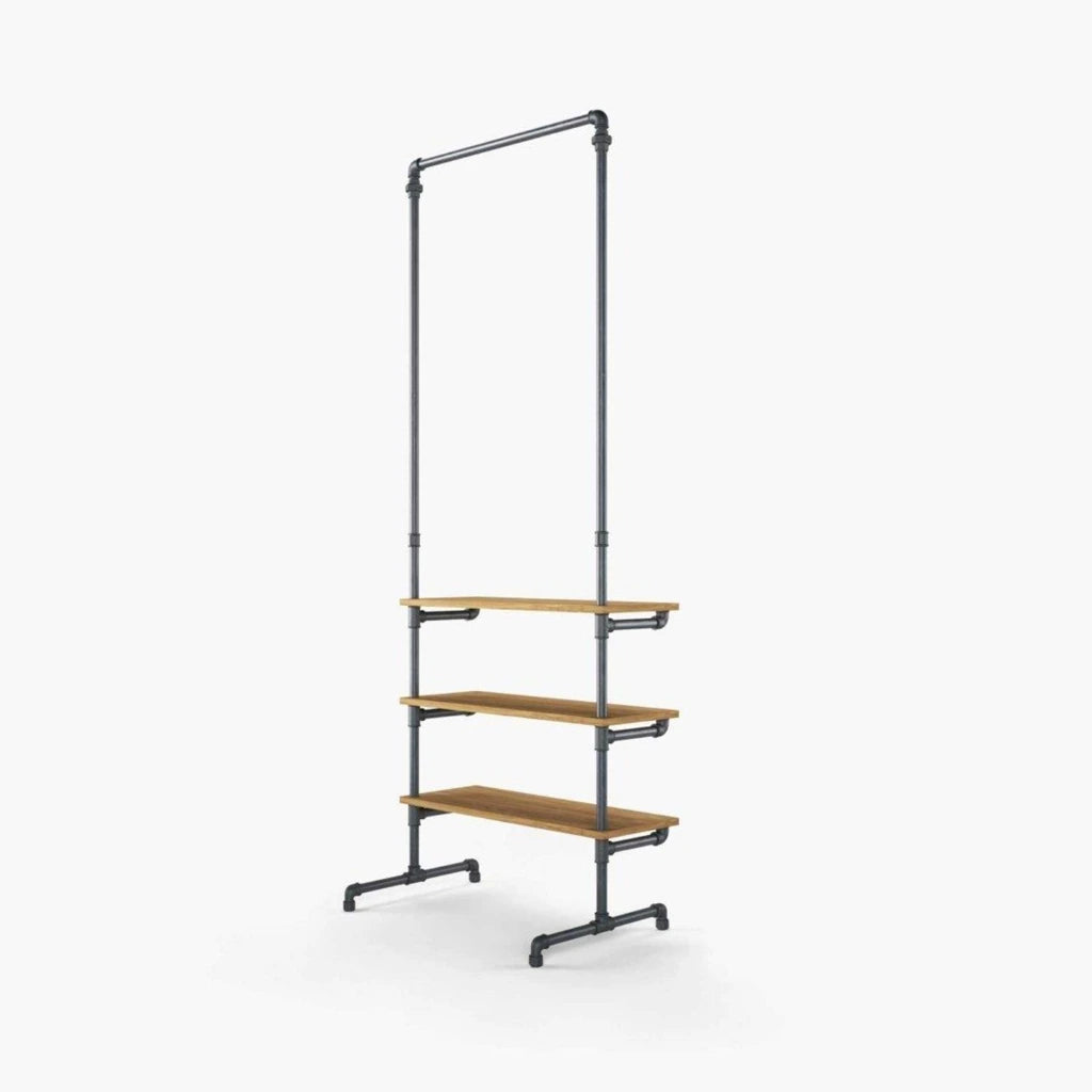 SUSAN freistehender Kleiderständer mit Regalen
