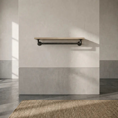 SILLY Elegant Wall Shelf with Clothing Rail