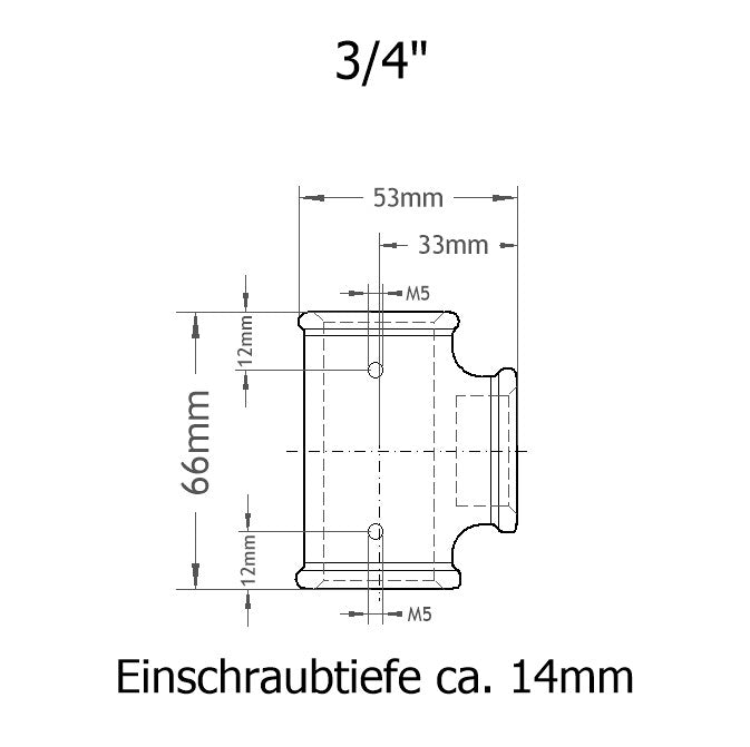 T-Stück Madenschraube