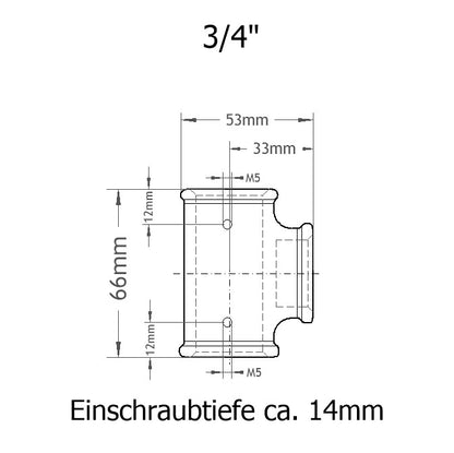 T-Stück Madenschraube