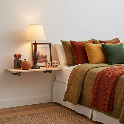 urb.style Willy im Schlafzimmer als Wandregal mit Lampe und Deko bestellt.