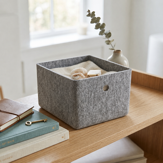 Stylish Felt Basket – The Perfect Addition to Your Pipe Shelving Units